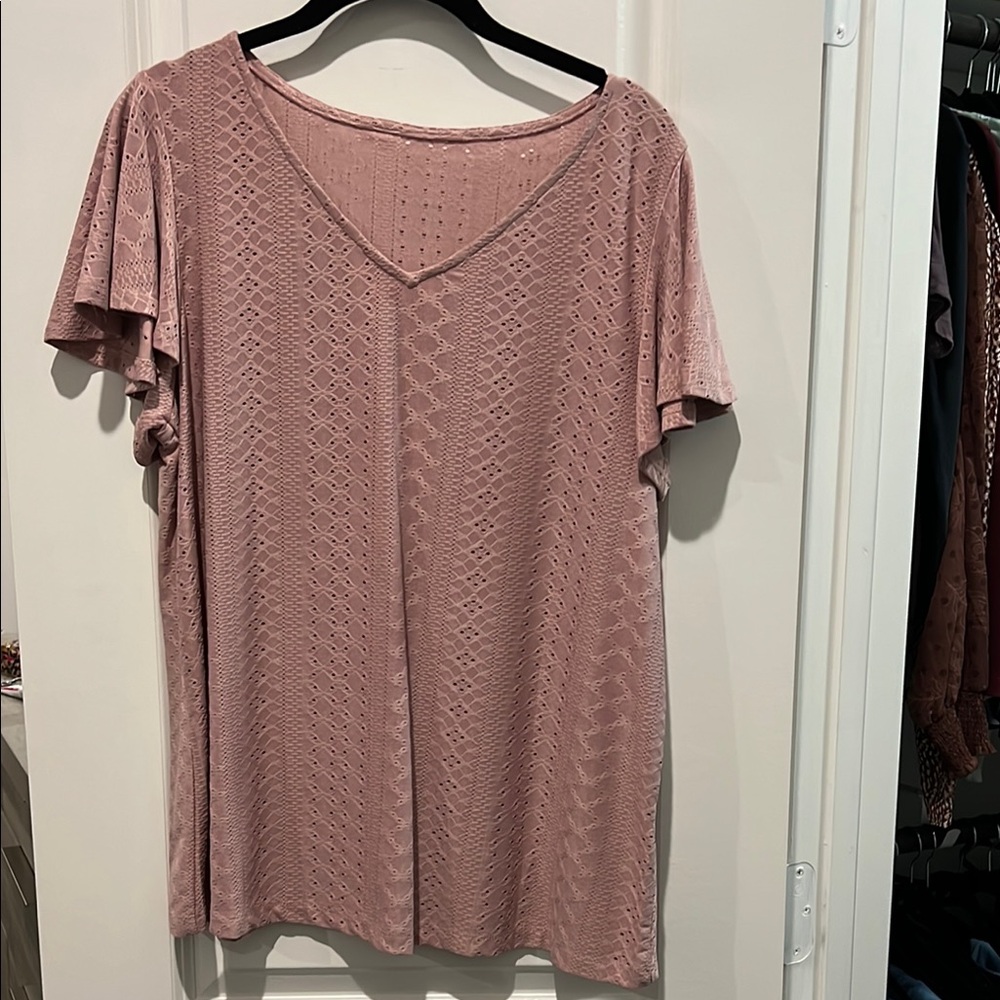 Pink Lace Women's Top